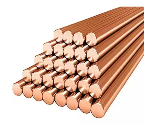 Pure 99.99% Copper Round Rod ASTM C11000 Solid Copper Earth Rod