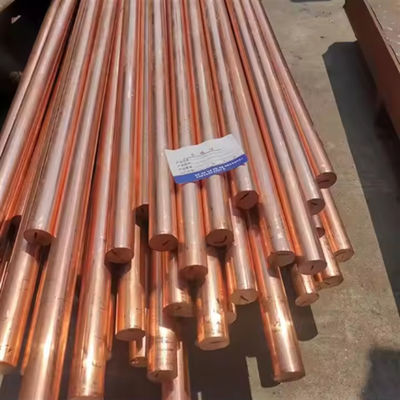 Round Copper Rod 10mm-120mm Bright Polished Copper Bar RoHS Compliant